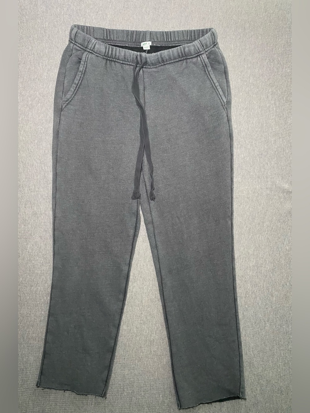 Aerie Sweatpants Womens Small Gray Raw Hem Loungewear Athleisure